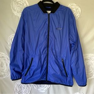 Greg Norman Attack Life golf full-zip windbreaker jacket, cobalt blue, L